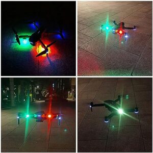 2PCS LED Strobe Drone Lights with Remote, 7 Colors Drone Anti-Collision Light Rechargeable, Night Warning Lights for Drone, Motorcycle