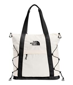 the north face borealis laptop tote backpack, gardenia white/tnf black, one size