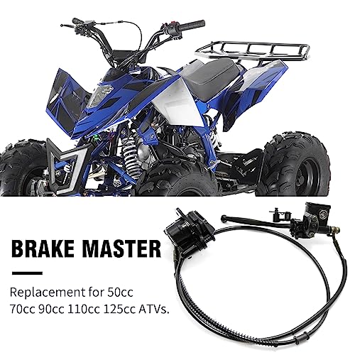 Left Hydraulic Brake Master Caliper Rear Hand Hydraulic Disc Brake Assembly Replacement for 50cc 90cc 110ccc 125cc Chinese Taotao Roketa Sunl Go-Kart Dune Buggy Quad ATV Dirt Mini Bike