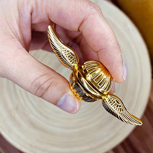 Fidget Hand Spinner Toys for Kids Adults,Gold Fidget Spinner Solid Metal Sphere Fidget for Fans of The Medieval Magical World,Hand Finger Spinning Toy Stress Relief for Kids and Adults (Gold)