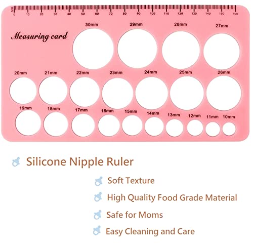 Flange Measurement Tool, Nipple Sizer for Flanges, Flange Ruler, Nipple Ruler for Flange Size, Nipple Sizer, Breast Flange Measuring Tool - New Mothers Musthaves (Pink)