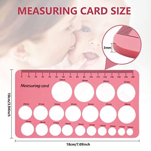 Flange Measurement Tool, Nipple Sizer for Flanges, Flange Ruler, Nipple Ruler for Flange Size, Nipple Sizer, Breast Flange Measuring Tool - New Mothers Musthaves (Pink)