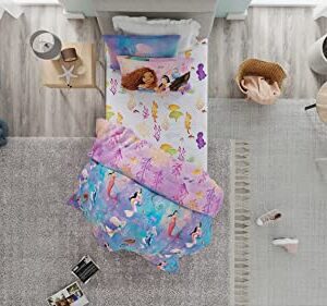 Franco Disney's The Little Mermaid Ariel Live Action Movie Kids Bedding Super Soft Comforter and Sheet Set with Sham, Twin, (100% Official Licensed Product)