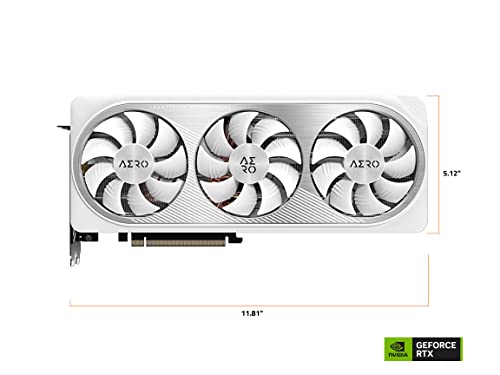 Gigabyte GeForce RTX 4070 AERO OC 12G Graphics Card, 3X WINDFORCE Fans, 12GB 192-bit GDDR6X, GV-N4070AERO OC-12GD Video Card