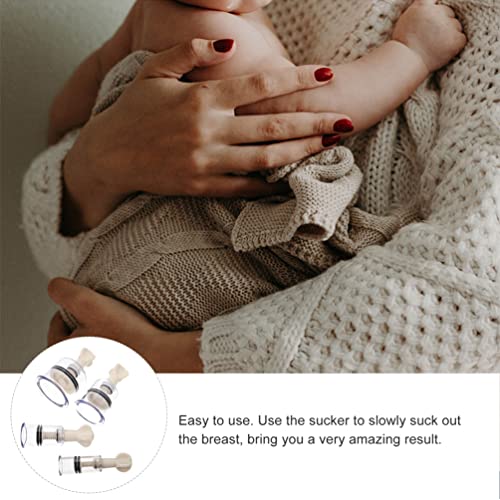 FOMIYES 4pcs Nipple Suckers Breast Sucker Women Inverted Nipple Corrector Nipple Pullers Female Breastfeeding Aspirators Vacuum Suction Cup for Breastfeeding Mother