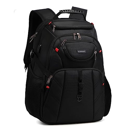 YANIMENGNU Travel Laptop Backpack 17 inch, Business Anti-Theft Durable Waterproof Backpack, Unisex With USB Charging Port.