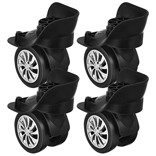 BESPORTBLE 4pcs Luggage Wheels Replacement Plastic Left Right Swivel Luggage Suitcase Caster Wheels 360 Degree Rotation Luggage Wheel for Travel Customs Box