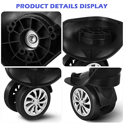 BESPORTBLE 4pcs Luggage Wheels Replacement Plastic Left Right Swivel Luggage Suitcase Caster Wheels 360 Degree Rotation Luggage Wheel for Travel Customs Box