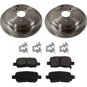 yijiebuyi brake rotor brake pad kit fits rear solid 2-wheel set fwd (cast iron)