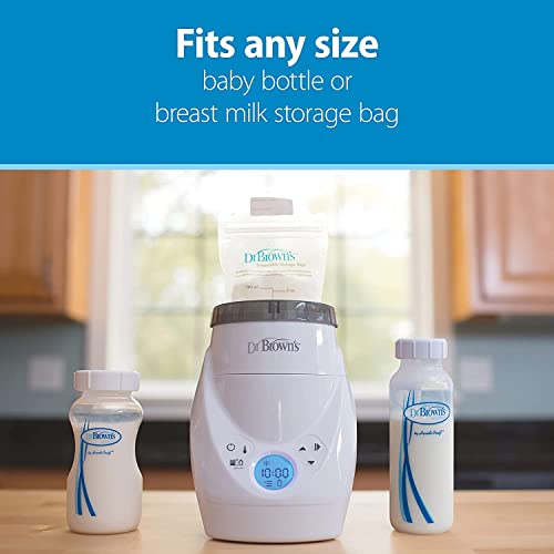 Dr. Brown's Milk Spa Breast Milk & Bottle Warmer with Anti-Colic Options+ Narrow Baby Bottles 8 oz/250 mL, with Level 1 Slow Flow Nipple, 4 Pack, Pink Floral, 0m+