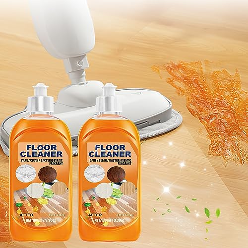 Niaoyun 2Pcs Momeng Floor Cleaner Orange, Floor Cleaner Liquid Momeng, Powerful Decontamination Floor Cleaner, Natural Hardwood Floor Stain Cleaner