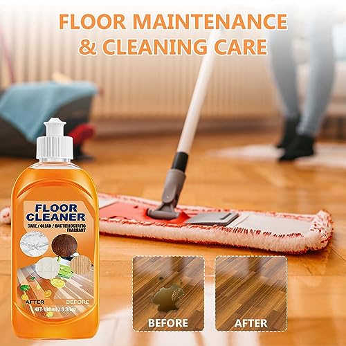 Niaoyun 2Pcs Momeng Floor Cleaner Orange, Floor Cleaner Liquid Momeng, Powerful Decontamination Floor Cleaner, Natural Hardwood Floor Stain Cleaner