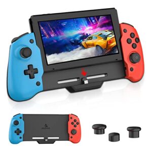 nexigo switch controller for handheld mode, ergonomic 6-axis gyro and dual motor vibration controller for nintendo switch, compatible with all games of switch, not for oled, classic