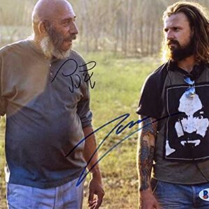 Rob Zombie and Sid Haig On Set Signed 8x10 Photo Certified Authentic Beckett BAS COA
