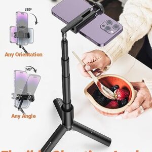 KraftGeek 33" Selfie Stick Tripod with Remote, iPhone and Android Extendable Phone Tripod, 1/4" Screw Mount for Cell Phone, Light, Camera, Anti-Shake Premium Portable Travel Phone Tripod Stand