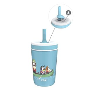 zak designs bluey kelso toddler cups for travel or at home, 12oz vacuum insulated stainless steel sippy cup with leak-proof design is perfect for kids (bluey, bingo, grandad mort)