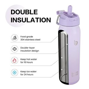 BOTTLE BOTTLE 24oz Insulated Water Bottle Stainless Steel Sport Water Bottle with Straw and Adjustable Lid Daily Pill Organizer (purple gradient)