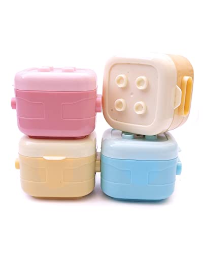 Epik Baby Food container, prefer for daycare, 4 pack leakproof storage container with silicone Lid, 4 Oz, Freezer, Dishwasher and microwave Safe, Unbreakable Food Storage - No Glass