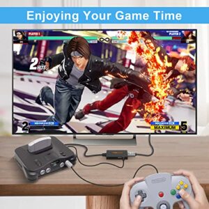 RuntoGOL N64 Gamecube to HDMI Adapter Converter Cable, HDMI Adapter for Nintendo Gamecube/Nintendo 64/SNES/SFC with HDMI Cable and USB Cable, Supports 4:3/16:9 Ratio Conversion