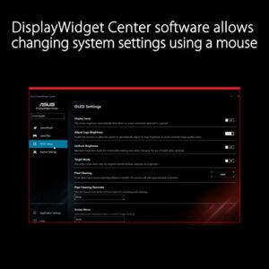 ASUS ROG Swift 27”1440P OLED DSC Gaming Monitor (PG27AQDM) - QHD (2560x1440), 240Hz, 0.03ms, G-SYNC Compatible, Anti-Glare Micro-Texture Coating, 99% DCI-P3, True 10-bit, DisplayPort,Black