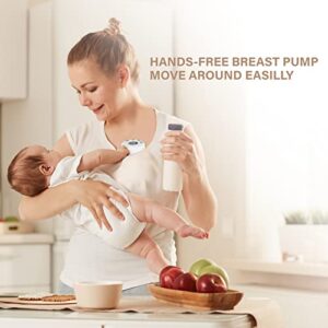SKYWOT S21 Wearable Breast Pump Hands Free,Portable Hands Free Breast Pump for Breastfeeding,Electric Portable Wireless Breast Pumps,2 Modes&9 Levels Double Wearable Pump,21-24-27mm Flange,2 Pack
