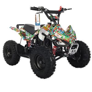 X-PRO Thunder 40 ATV 4 Wheelers 40cc ATV Quads Quad with Gloves, Goggle and Face Mask (Cartoons)