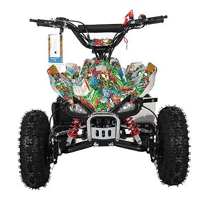 X-PRO Thunder 40 ATV 4 Wheelers 40cc ATV Quads Quad with Gloves, Goggle and Face Mask (Cartoons)