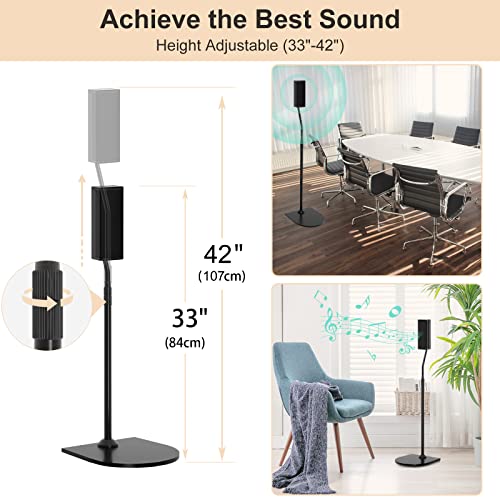 Height Adjustable Stand for Bose Speaker Stands wr Slideconnect Bracket, for Bose Surround Speakers, Surround 700, OmniJewel Lifestyle 650, CineMate GS Series II, for Bose OmniJewel Floor Stand, Pair