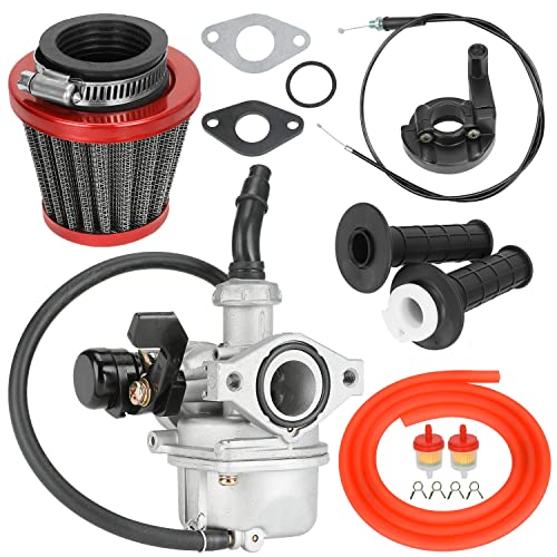 YOXUFA PZ19 Carburetor 19mm Carb Air Filter Kit for 50cc 70cc 90cc 110cc 125cc 4 Stroke TaoTao Baja Coolster Apollo SSR Xmotos X-Pro Thumpstar Chinese Pit Dirt Bike ATV 4 Wheeler Quad Go Kart Parts