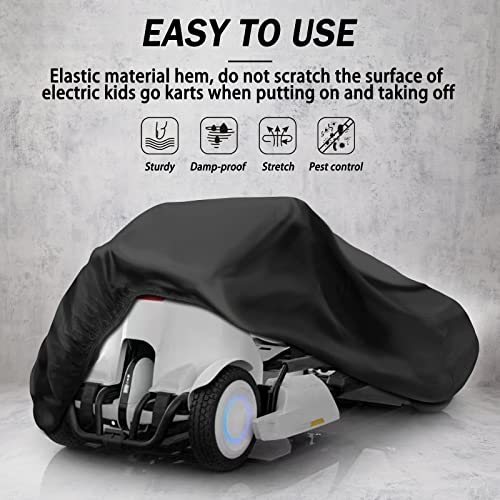 Iceberg Elf Pedal Go Kart Cover,Go Kart for Kids Covers Waterproof,(40" L x 25" W x 25" H) Black, Uv Protection, Dustproof and Rainproof Four-Season Outdoor Protective Cover