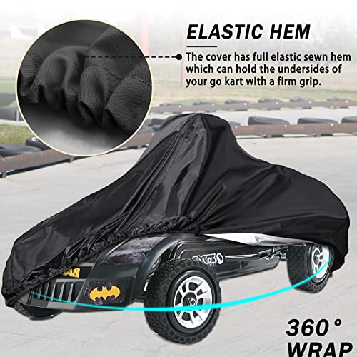 Iceberg Elf Pedal Go Kart Cover,Go Kart for Kids Covers Waterproof,(40" L x 25" W x 25" H) Black, Uv Protection, Dustproof and Rainproof Four-Season Outdoor Protective Cover