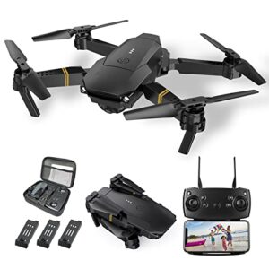 e58 drones camera for adults/kids/beginners, foldable 4k drone with 1080p hd camera rc quadcopter, wifi fpv live video, altitude hold, one key take off/landing, 3d flip. gifts for girls/boys