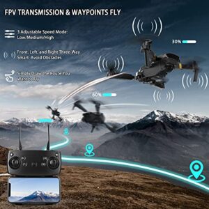 E58 Drones Camera for Adults/Kids/Beginners, Foldable 4K Drone with 1080P HD Camera RC Quadcopter, WiFi FPV Live Video, Altitude Hold, One Key Take Off/Landing, 3D Flip. Gifts for Girls/Boys