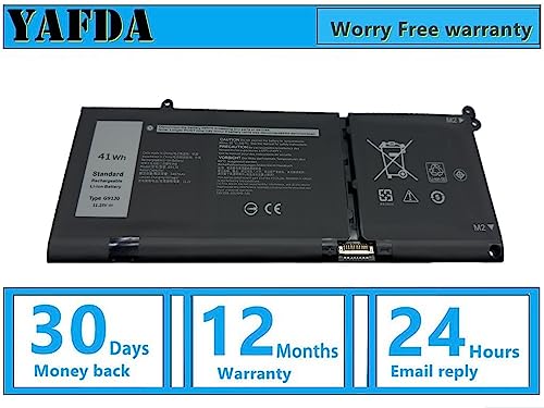 Yafda G91J0 New Laptop Battery Replacement for Dell Inspiron 3510 3511 3515 5310 5410 5418 5510 5515 5518 5625 5630 5635 Latitude 3320 3330 3420 3520 Vostro 3515 3525 5620 5625 V6W33 TN70C G91JO