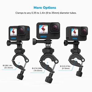 Sametop Handlebar Clamp Mount Motorcycle Bike Pole Mount Compatible with GoPro Hero 11 10 9 8 7 6 5 Session DJI Action Cameras - 360 Degree Rotation