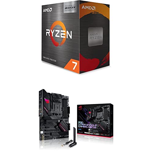 AMD Ryzen™ 7 5800X3D 8-core, 16-Thread Desktop Processor & Asus ROG Strix B550-F Gaming WiFi II AMD AM4 (3rd Gen Ryzen) ATX Gaming Motherboard