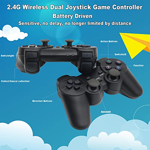 Retro Video Game Console with 10000+ Classic Fc Games, Dual 2.4G Wireless Game Controller, Support Hdmi Output Display Screen Connection,, Birthday Gift