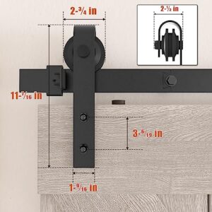 Dondelight 10FT Sliding Barn Door Hardware Track Kit for Double Door, Heavy Duty Modular Sliding Door Track Hardware Set for Interior & Exterior Door