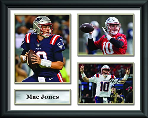 Mac Jones Reprint Signed Photo Picture Poster Framed Display Decorations Fan Gifts Memorabilia Wall Art