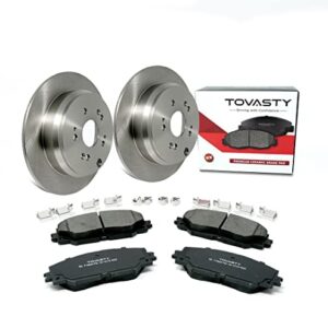 [Rear] TOVASTY Brake Pads and Rotors Kit for Saturn Ion 2003-2007 OE-Series [BKN0056]