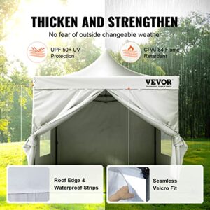 VEVOR 10x10 FT Pop up Canopy with Removable Sidewalls, Instant Canopies Portable Gazebo & Wheeled Bag, UV Resistant Waterproof, Enclosed Canopy Tent for Outdoor Events, Patio, Backyard, Party, Camping