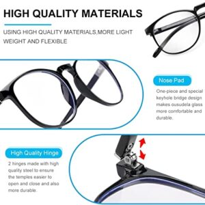 ousudela 3-Pack Blue Light Blocking Glasses for Women/Men Blue Light Glasses for Teens, Computer Glasses Gaming Glasses Anti Eye Strain Non-Prescription