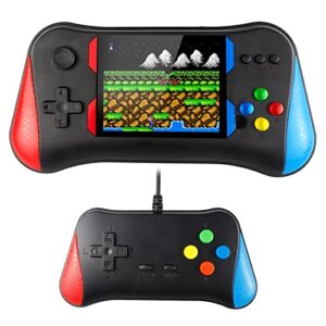 handheld game console for kids adults, 3.5'' lcd screen handheld video game console, preloaded 500 classic video games with rechargeable battery, support 2 players and tv connection