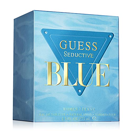 GUESS Seductive Blue Women/Femme Eau de Toilette Perfume Spray For Women, 2.5 Fl. Oz.