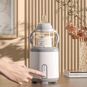 baby formula dispensers & mixers,360 -degree two -way shaking milk,shake milk evenly and less bubbles,three -gear timing milk,wireless portable milk shake,1200mah battery,baby bottle shaker (white)