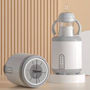 Baby Formula Dispensers & Mixers,360 -Degree Two -Way Shaking Milk,Shake Milk Evenly and Less Bubbles,Three -Gear Timing Milk,Wireless Portable Milk Shake,1200mAh Battery,Baby Bottle Shaker (White)