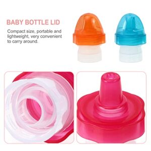 Gadpiparty 4Pcs Reusable Colorful Plastic Water Bottle Lid Top Spill Proof Water Bottle Cover Juice Soda Water Bottle Caps Bottle Fizz Lid Caps Can Covers for Kids Toddler Baby