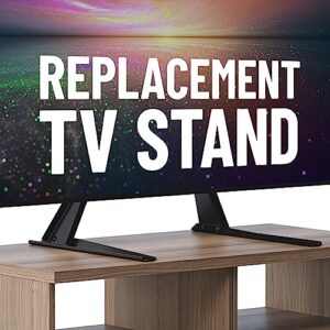 echogear replacement tv stand for screens up to 65" - foldable tv bracket includes hardware, anti-slip & anti-scratch pads - easy 3-step install tv feet w/wide vesa compatibility