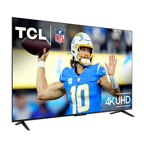 TCL 50-Inch Class S4 4K LED Smart TV with Roku TV (50S450R, 2023 Model), Dolby Vision, HDR, Dolby Atmos, Works with Alexa, Google Assistant and Apple HomeKit Compatibility, Streaming UHD Television