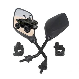 atv rear view mirror, hkoo 360 degrees ball-type atv side rearview mirror with 7/8" handlebar mount for motocycle scooter moped sportsman dirt bike cruiser 4 wheeler mirrors